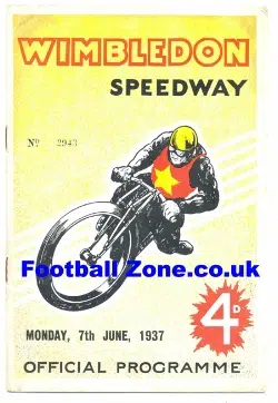Wimbledon Speedway v Belle Vue 1937