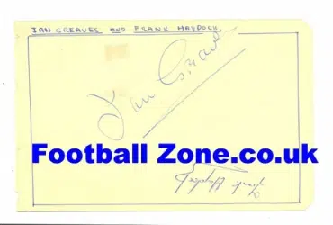 Manchester United Ian Greaves Autograph 1950’s Plus Haydock +