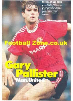 Manchester United Gary Pallister Autographed Signed Man Utd