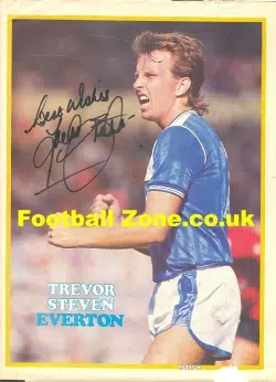 Everton Trevor Steven Autograph