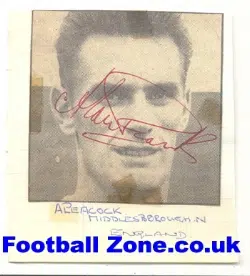Middlesbrough Alan Peacock Autograph early 1960's + Leeds
