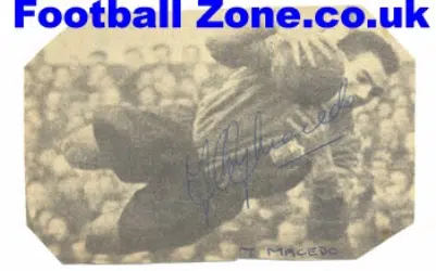 T Macedo Football Autograph early 1960’s
