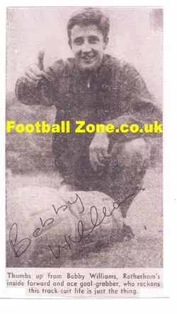 Rotherham United Bobby Williams Autograph early 1960's