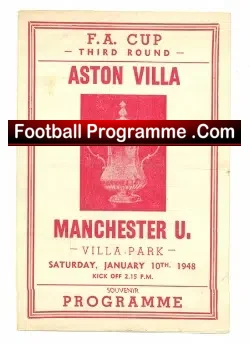 Aston Villa v Manchester United 1948 – FA Cup Pirate Issue