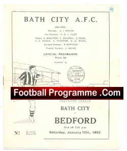 Bath City v Bedford Town 1952