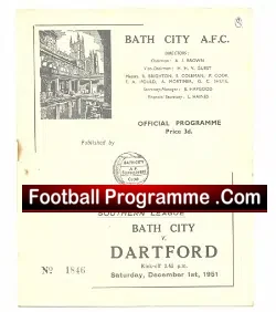 Bath City v Dartford 1951