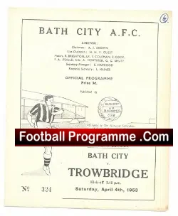 Bath City v Trowbridge Town 1953
