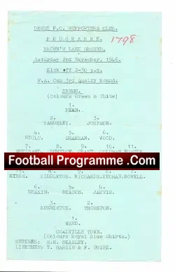 Brush FC v Coalville Town 1946
