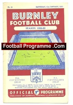 Burnley v Birmingham City 1959 - football programme