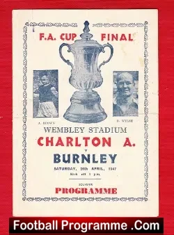 Charlton Athletic v Burnley 1947 – FA Cup Final Pirate