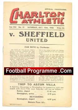 Charlton Athletic v Sheffield United 1948