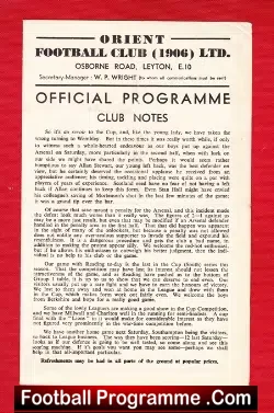 Clapton Orient v Reading 1945