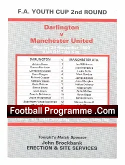 Darlington v Manchester United 1990 – Youth – Ryan Giggs