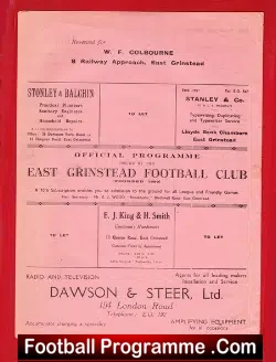 East Grinstead v Eastbourne Comrades 1947 – Sussex League