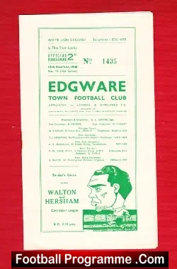 Edgware v Walton Hersham 1948