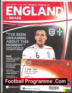 England v Brazil 2007 – First New Wembley + Special Extras
