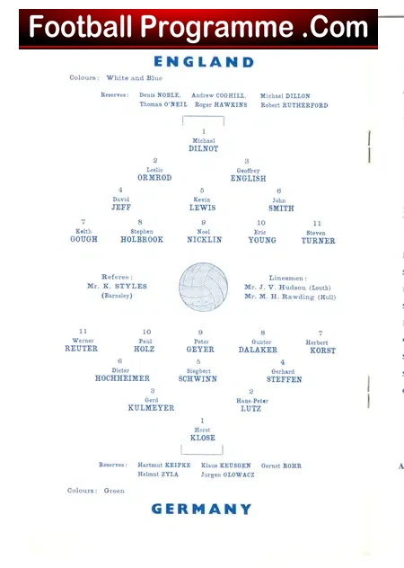 England v Germany 1968 – at Hull City + Ormrod