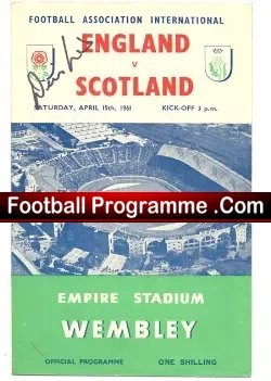 England v Scotland 1961 – Score = 9 – 3 + Signed Denis Law