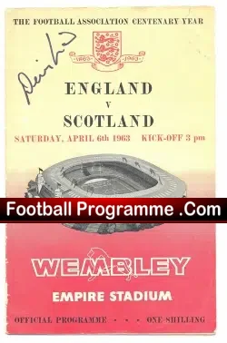 England v Scotland 1963 – Autographed by Denis Law