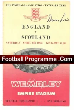 England v Scotland 1963 – Signed by Denis Law Autographed