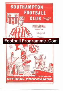 England v Turkey 1962 – U23 International – Bobby Moore