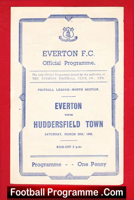 Everton v Huddersfield Town 1946 – 1940s