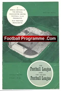 Football League v Italy Football League 1961 – at Man Utd Bobby Charlton