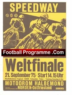 Germany Speedway Programme 1975 – Weltfinale