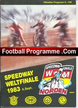 Germany Speedway Programme 1983 – Weltfinale Norden