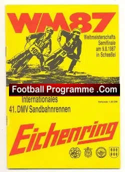 Germany Speedway Programme 1987 – Sandbahnrennen