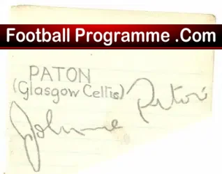 Glasgow Celtic John Paton Autograph - Plus Chelsea Player - football programme