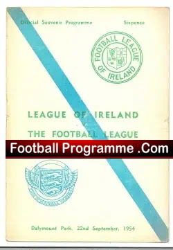 Ireland Football League v English League 1954 – Dalymount Park