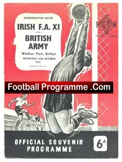 Irish FA v British Army 1956 – in Belfast + Bobby Charlton