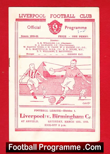 Liverpool v Birmingham City 1949 – 1940s