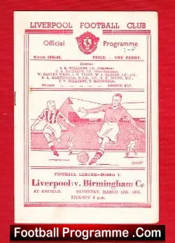 Liverpool v Birmingham City 1949 – 1940s