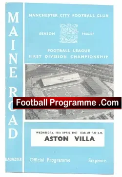 Manchester City v Aston Villa 1967