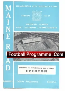 Manchester City v Everton 1966 - football programme