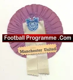Manchester United Old Football Rosette – 1960’s – Good Luck