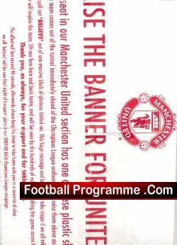 Manchester United Raise The Banner Euro Final Russia - White - football memorabilia