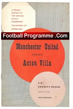 Manchester United v Aston Villa 1957 – Trafford – Charity Shield