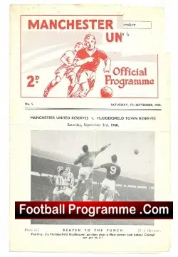 Manchester United v Aston Villa 1960 – Reserve Match