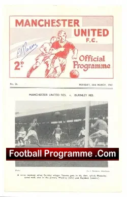 Manchester United v Aston Villa 1962 – Reserves Match