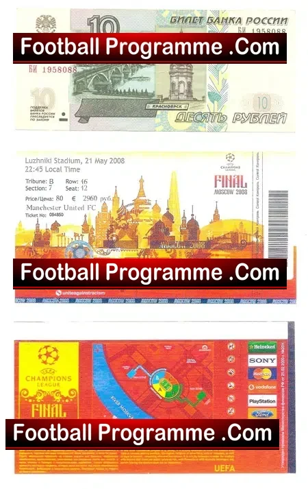 Manchester United v Chelsea 2008 European Cup Final Russia Pack