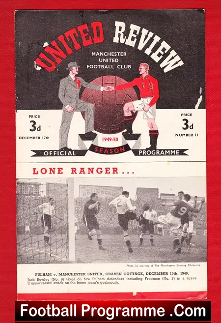 Manchester United v Derby County 1949 – 1940s Man Utd