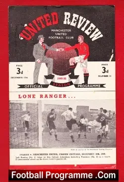 Manchester United v Derby County 1949 – 1940s Man Utd