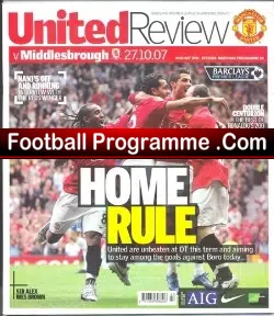 Manchester United v Middlesbrough 2007