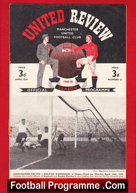 Manchester United v Preston 1949 – 1940s Man Utd