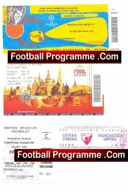 Manchester Utd Reprints Cup Final 1968 + 1999 + 2008 + Belgrade 1958