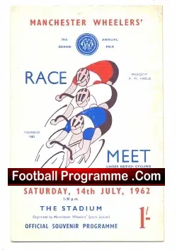 Manchester Wheelers British Cycling Federation Programme 1962 - sport programme