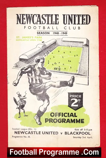 Newcastle United v Blackpool 1949